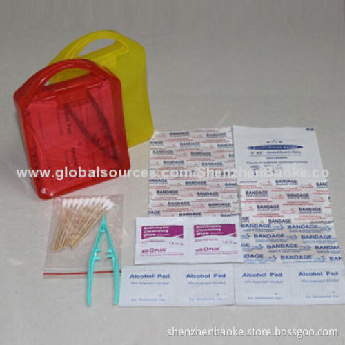 Plastic promotional first-aid kit, mini type, fancy colors